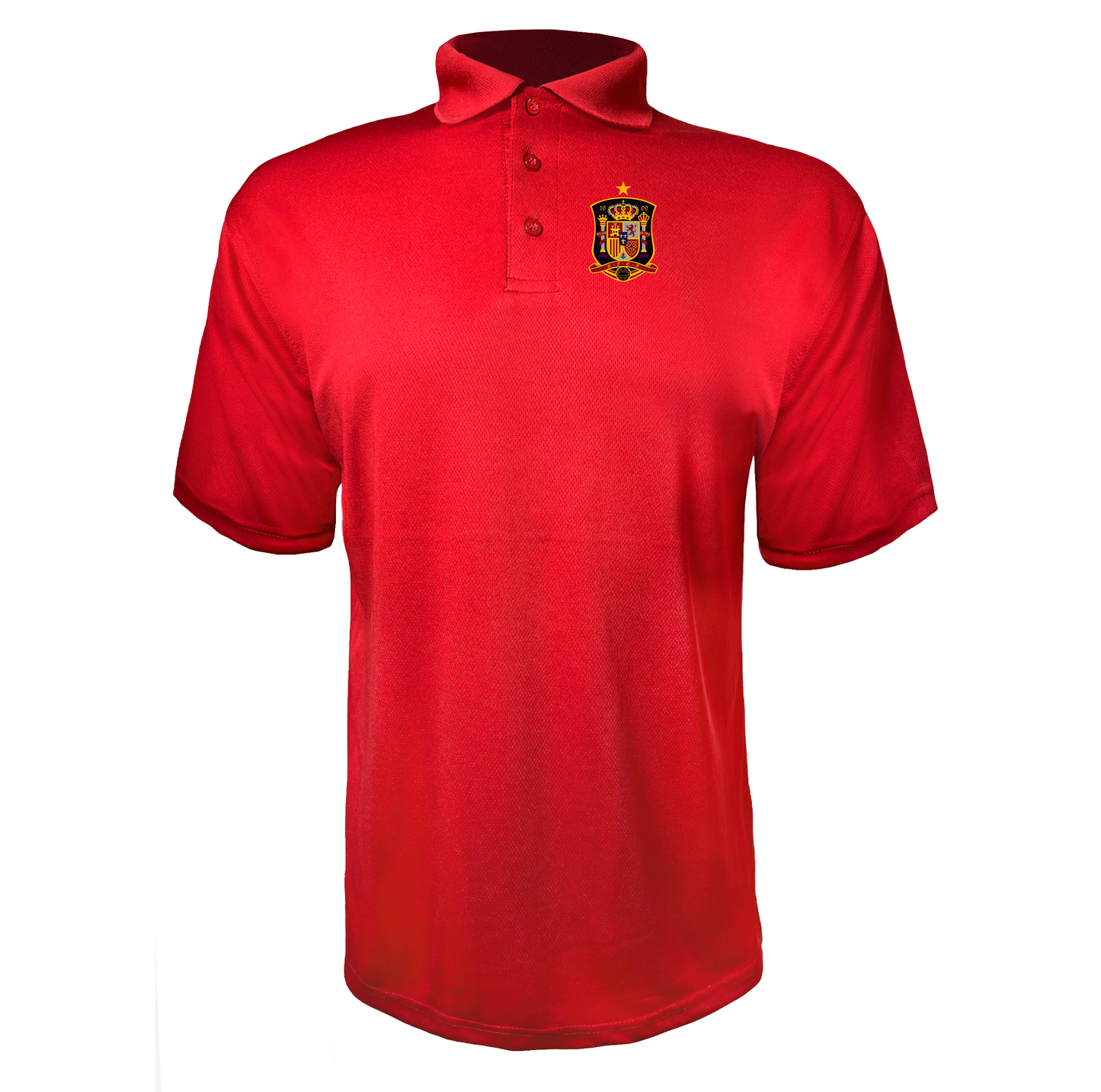 Men's Spain National Soccer Team Polyester Polo