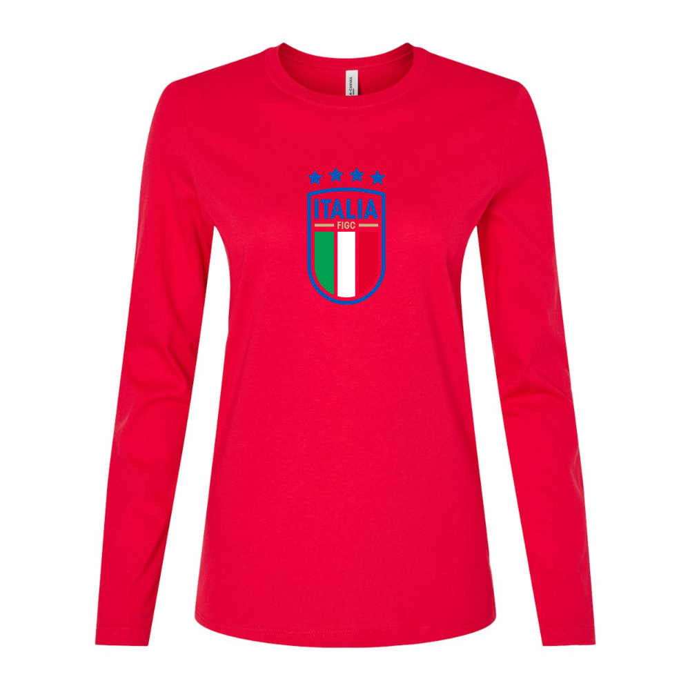 Women's Italy National Soccer Long Sleeve T-Shirt