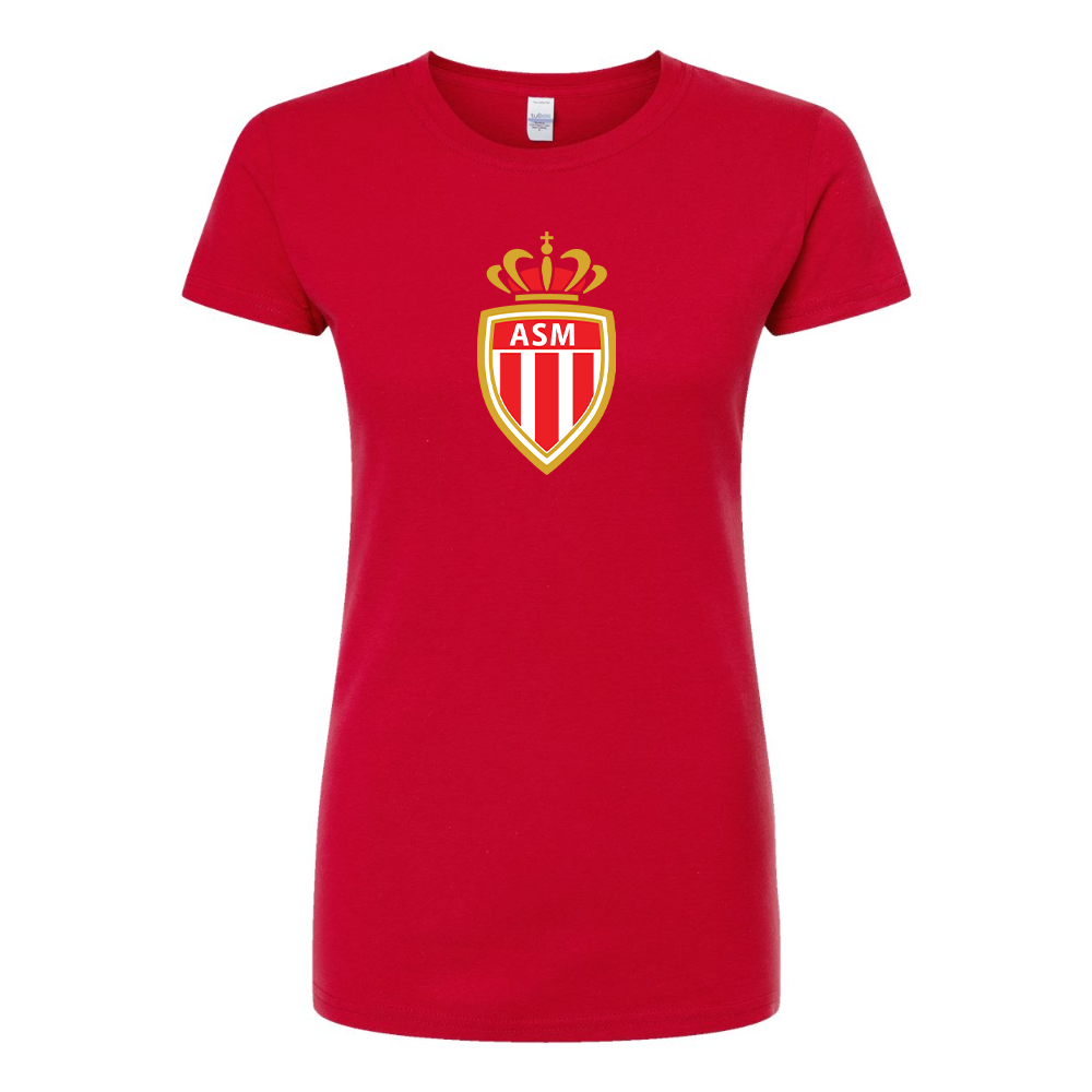 Women's AS Monaco FC Round Neck T-Shirt