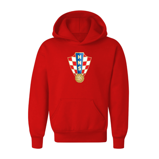 Youth Kids Croatia National Soccer Team Pullover Hoodie