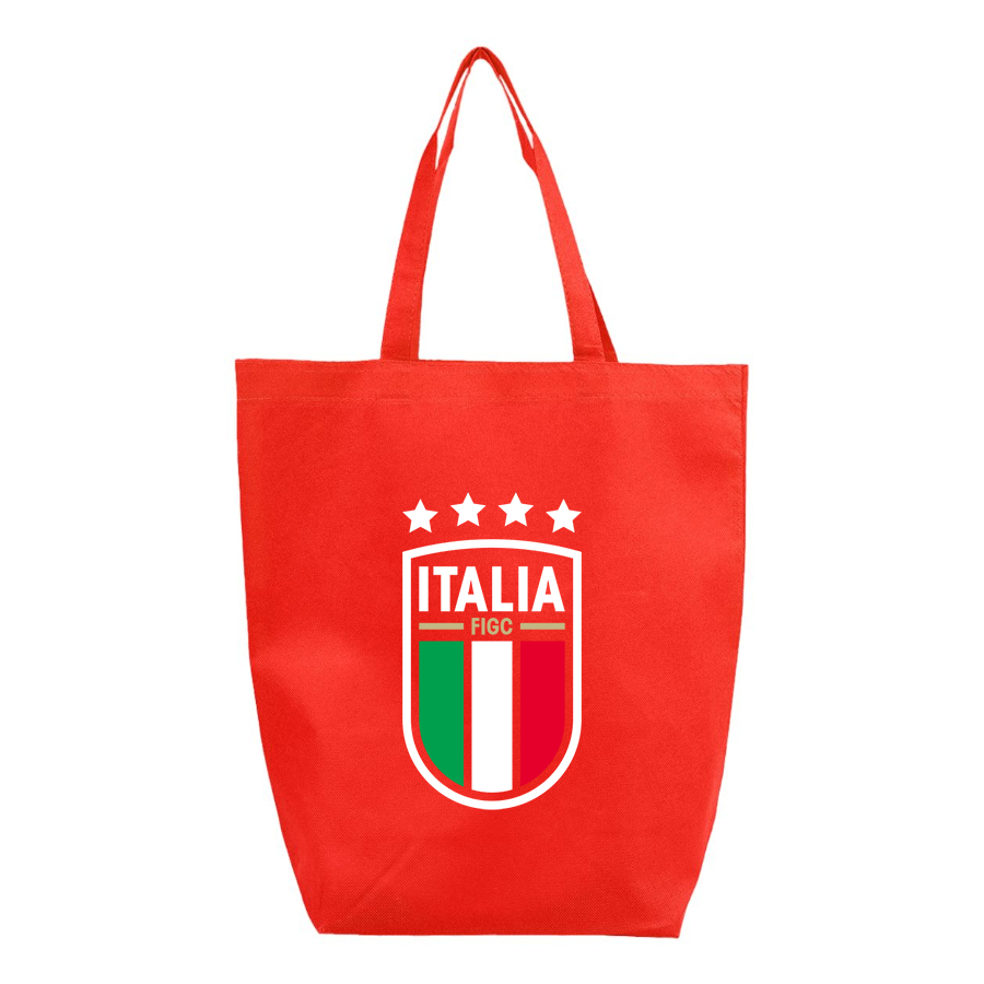 Italy National Soccer Team (Blue) (White) - Q-Tees - Non-Woven Gusset Bottom Tote - Q1251