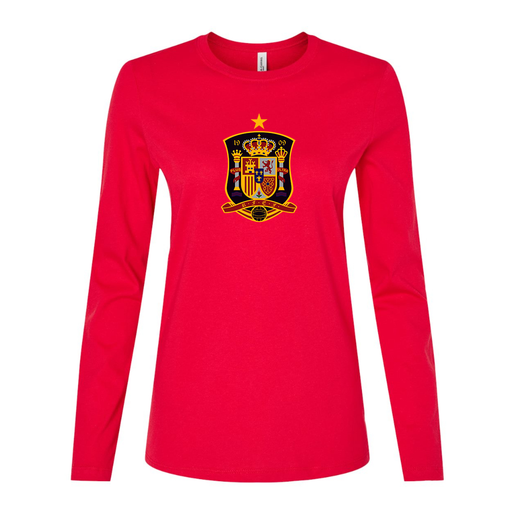 Women's Spain National Soccer Team Long Sleeve T-Shirt