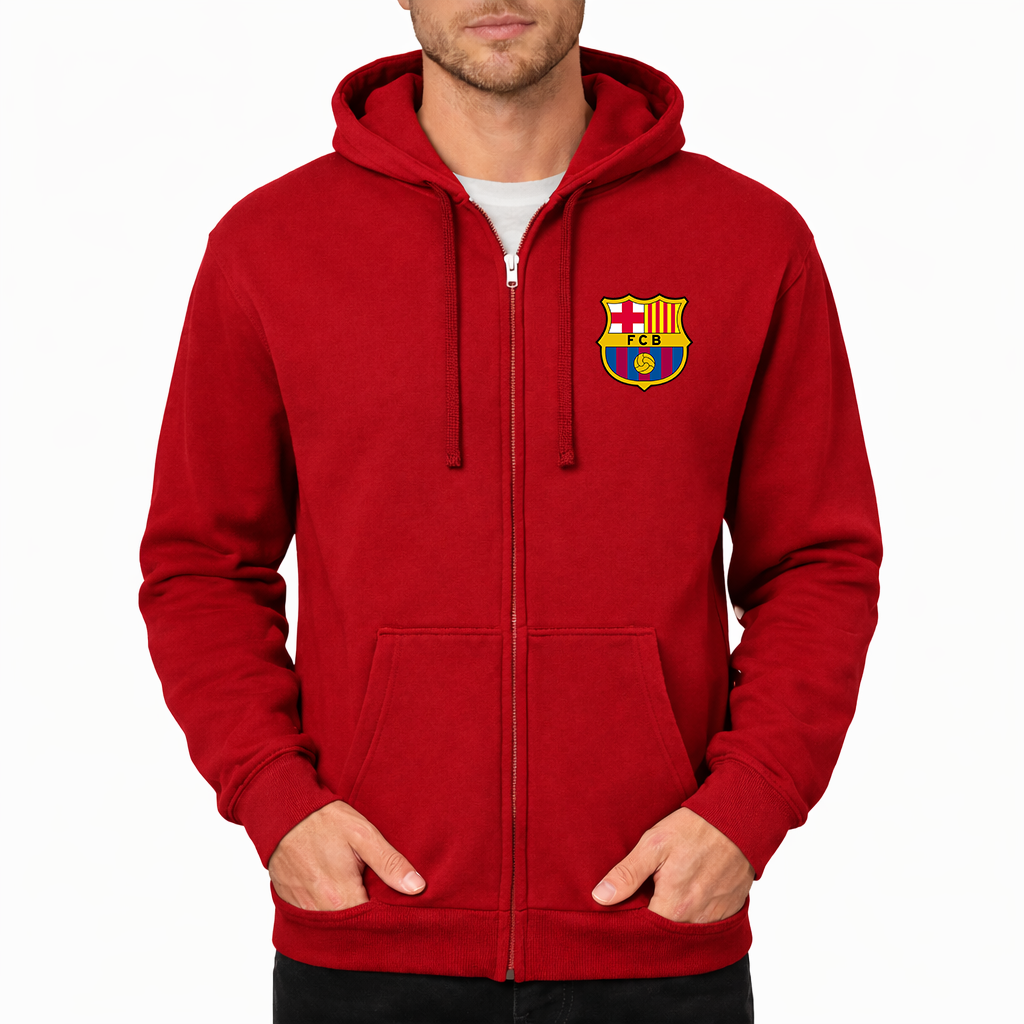 Men's F.C. Barcelona Soccer Zipper Hoodie