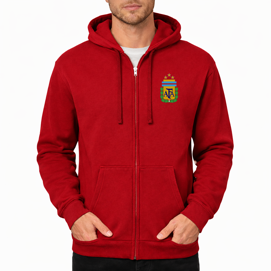Men's Argentina National Soccer Team Zipper Hoodie