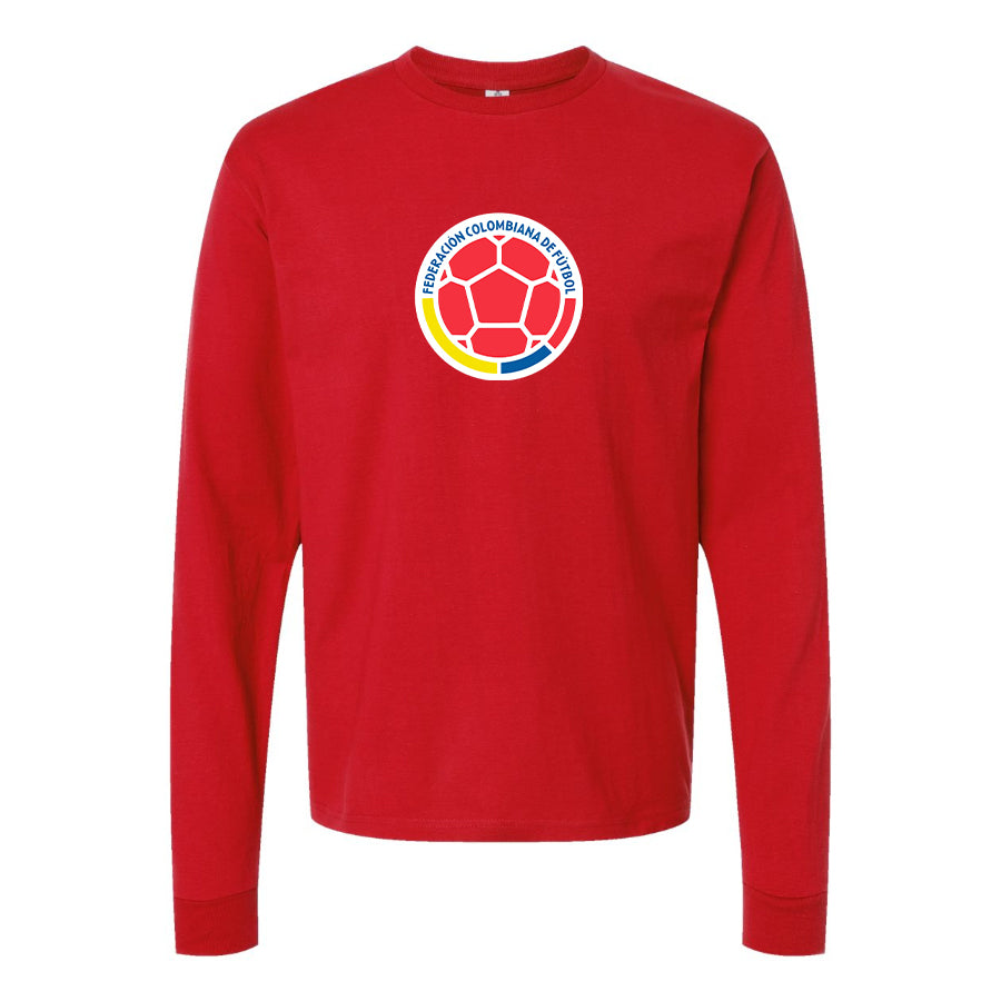 Youth Kids Colombia National Soccer Team Long Sleeve T-Shirt