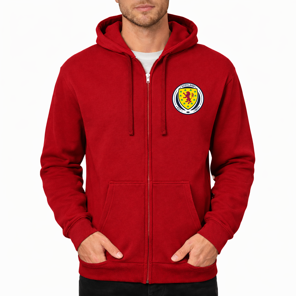 Men's Scotland National Soccer Team Zipper Hoodie
