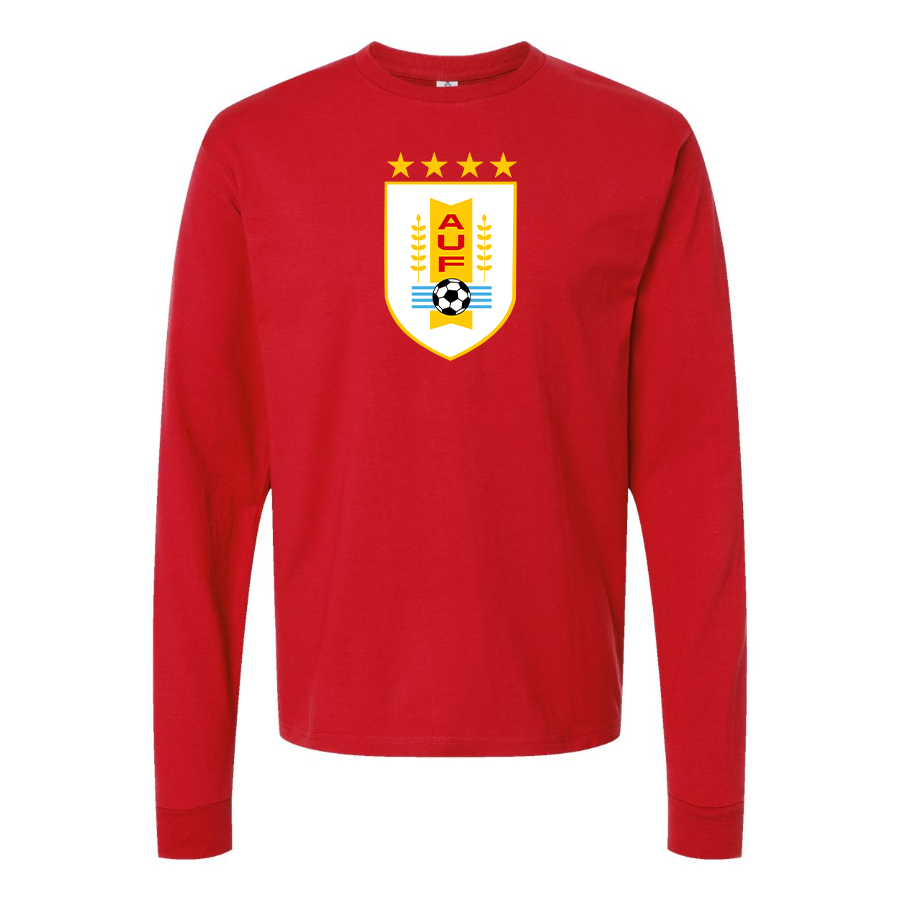 Men's Uruguay National Soccer Team Long Sleeve T-Shirt