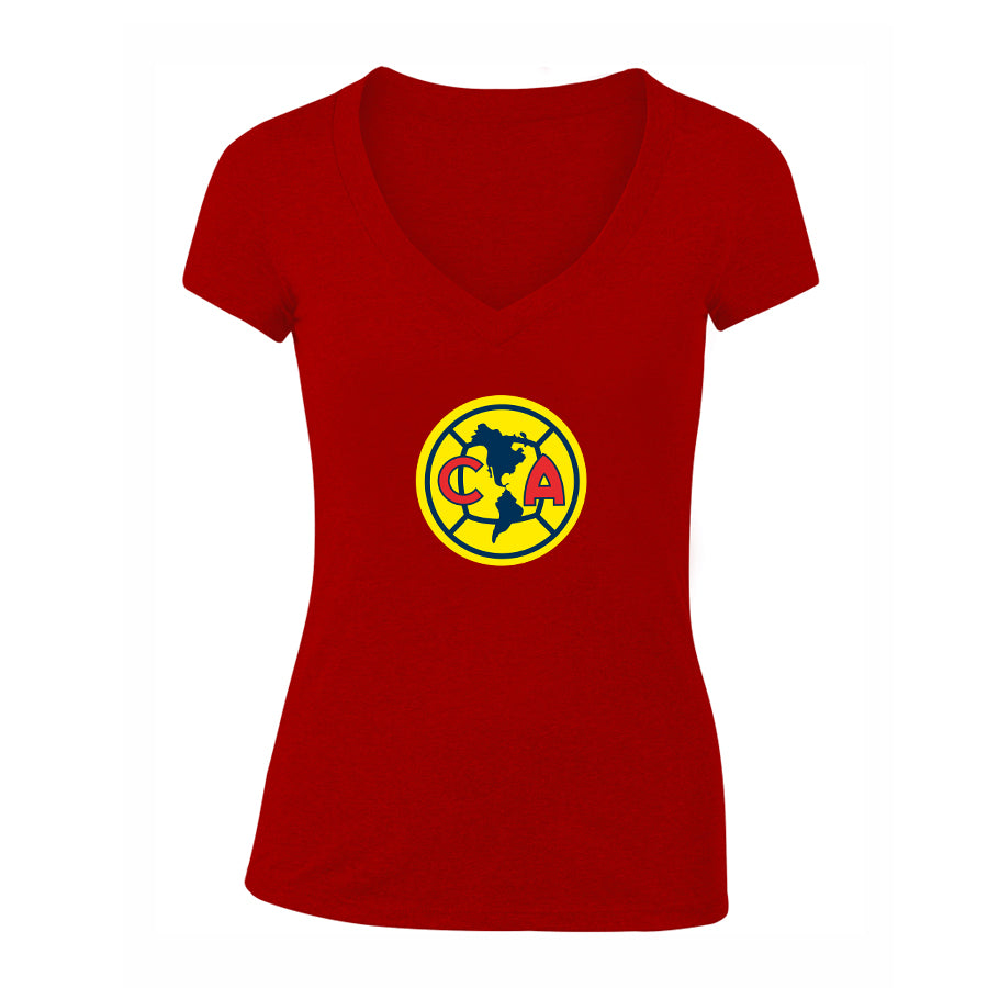 Women's Club America  Football V-Neck T-Shirt