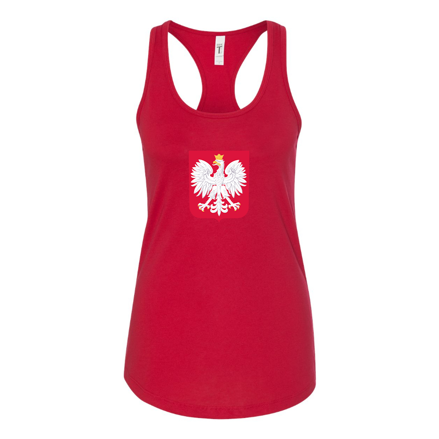 Women's Poland National Soccer Team Racerback Tank Top