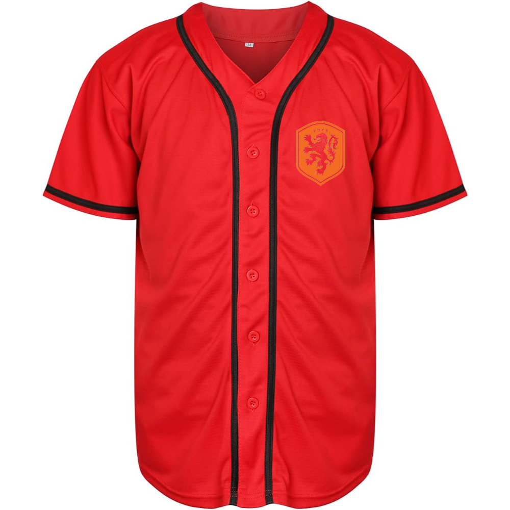 Men's Netherlands National Soccer Team Baseball Jersey