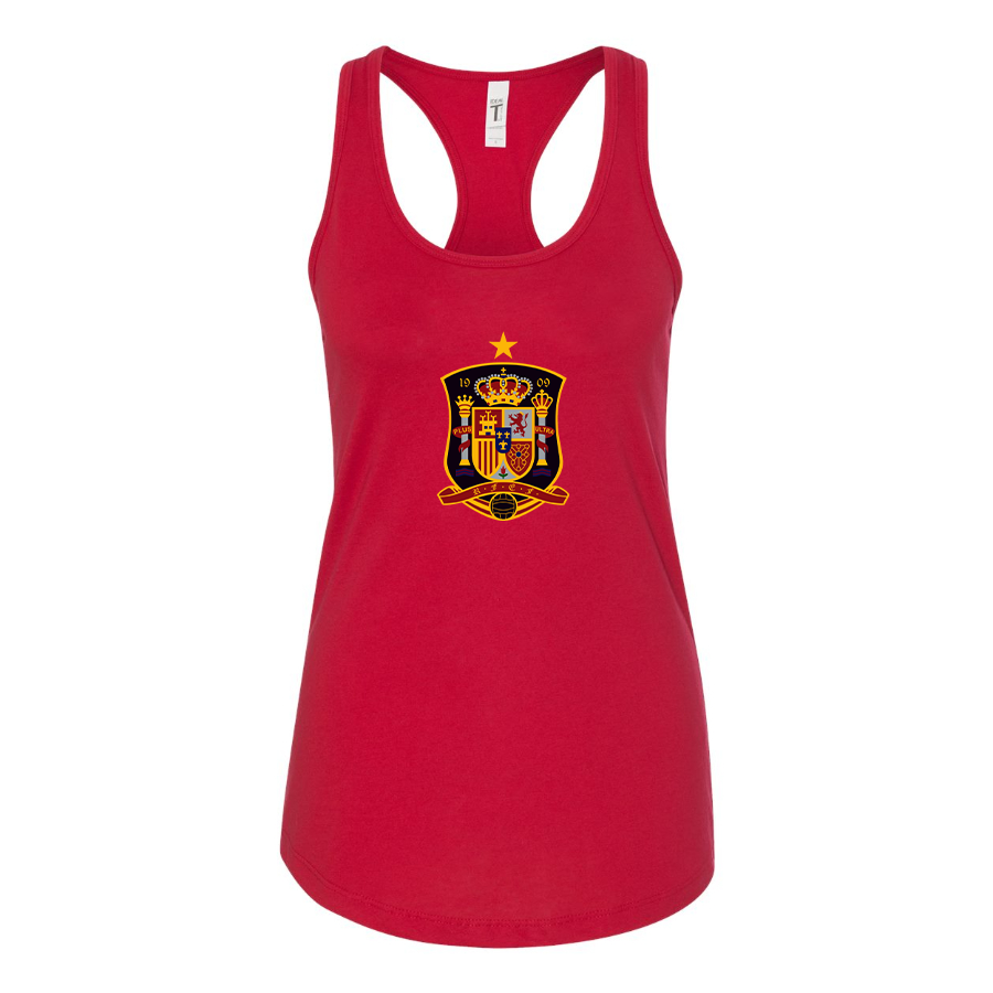 Women's Spain National Soccer Team Racerback Tank Top