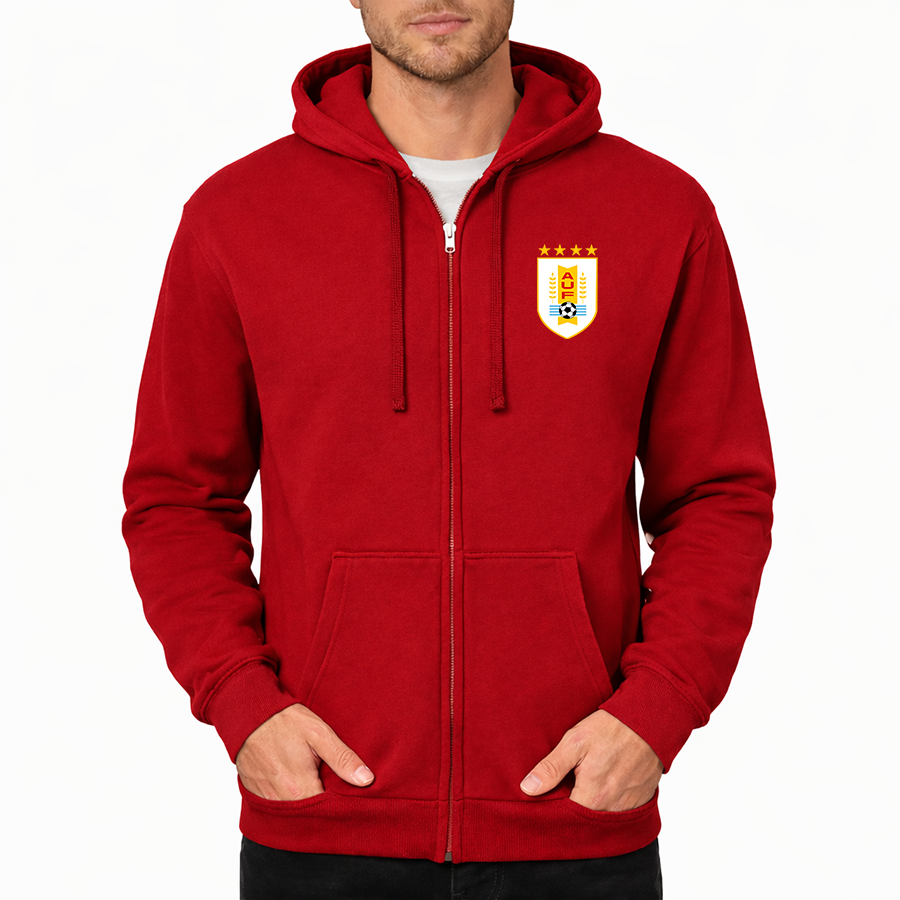 Men's Uruguay National Soccer Team Zipper Hoodie