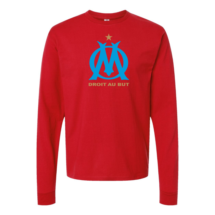 Men's Olympique de Marseille FC Cotton Long Sleeve T-Shirt