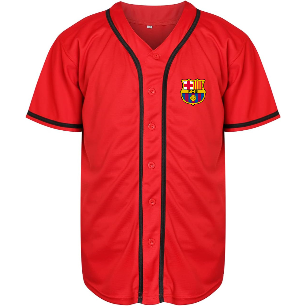 Men's F.C. Barcelona Soccer Baseball Jersey