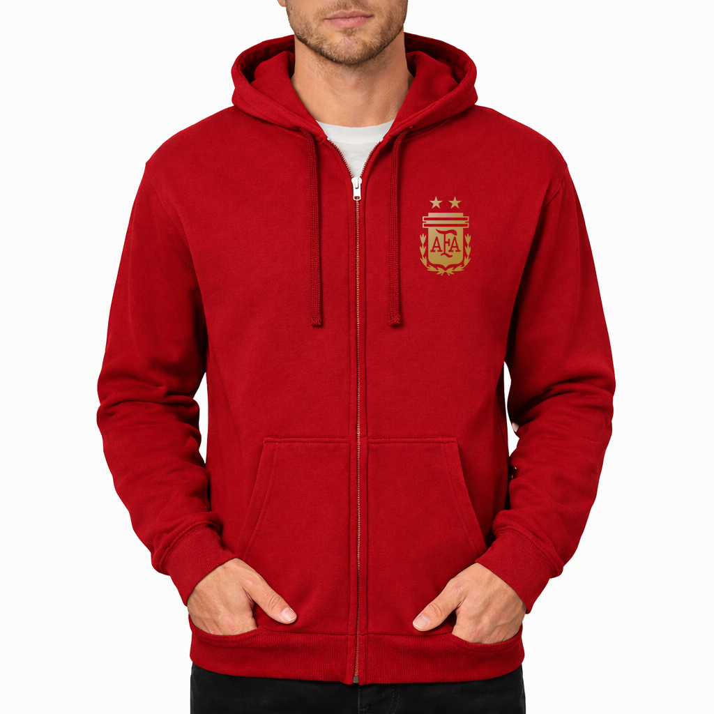 Men's Argentina Soccer Zipper Hoodie