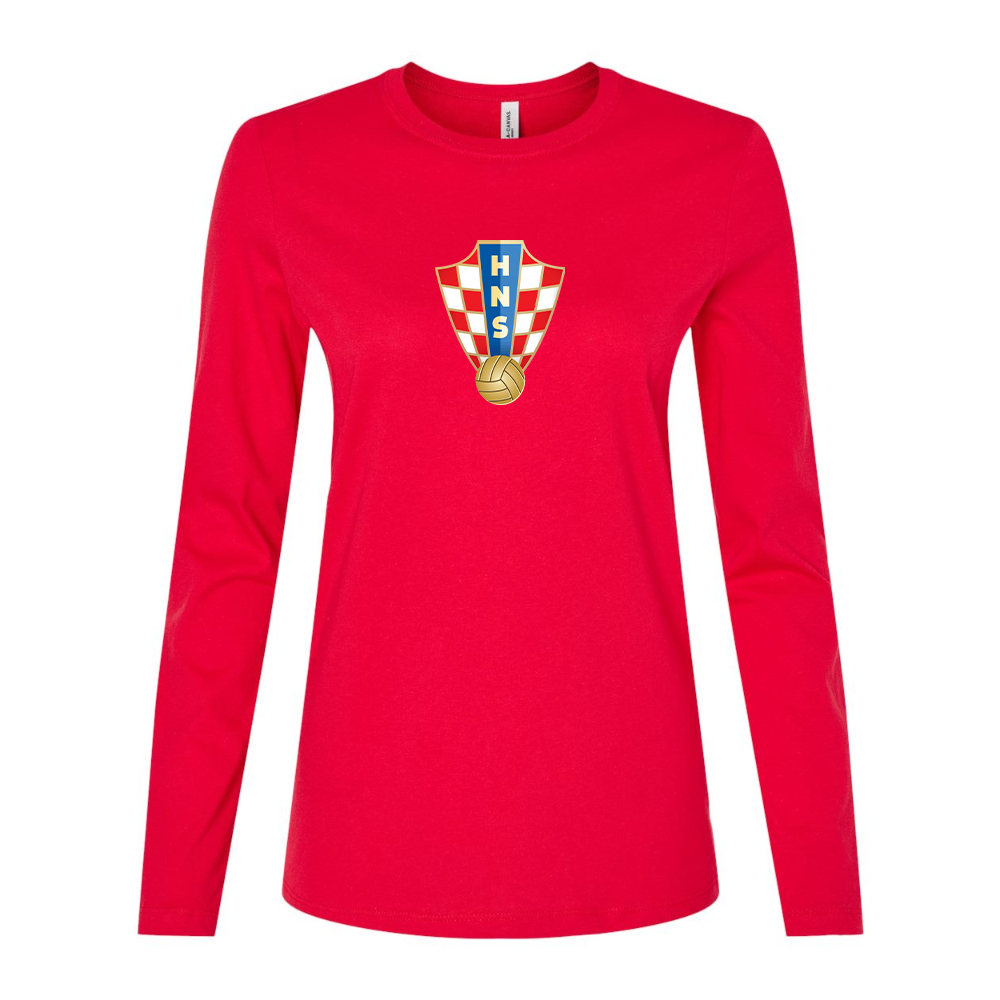 Women's Croatia National Soccer Team Long Sleeve T-Shirt