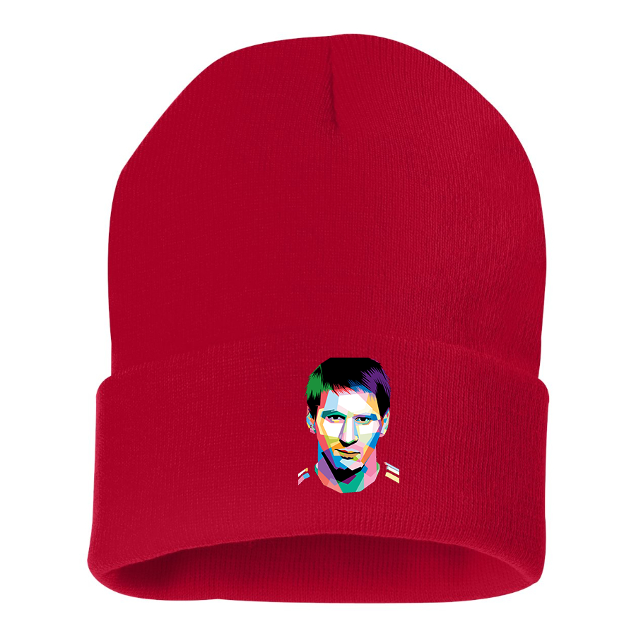 Lionel Messi Face Art Soccer Beanie Hat