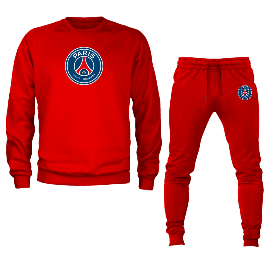 Men’s Paris-Saint Germain Soccer Soccer Logo Crewneck Sweatshirt Joggers Suit