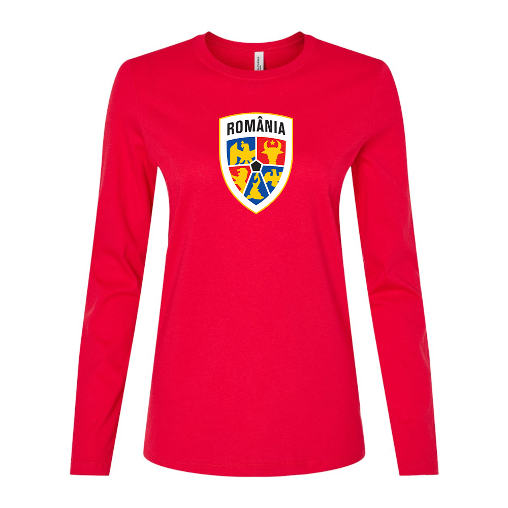 Women's Romania National Soccer Team Long Sleeve T-Shirt