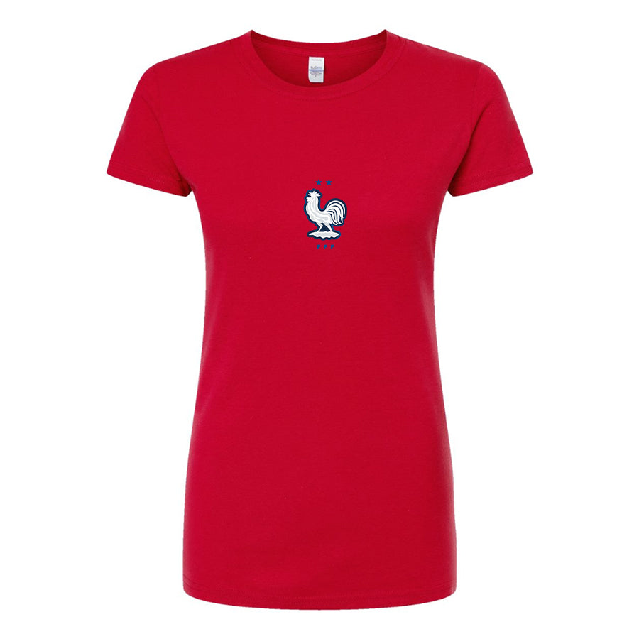 Women's France National Soccer Team  Round Neck T-Shirt