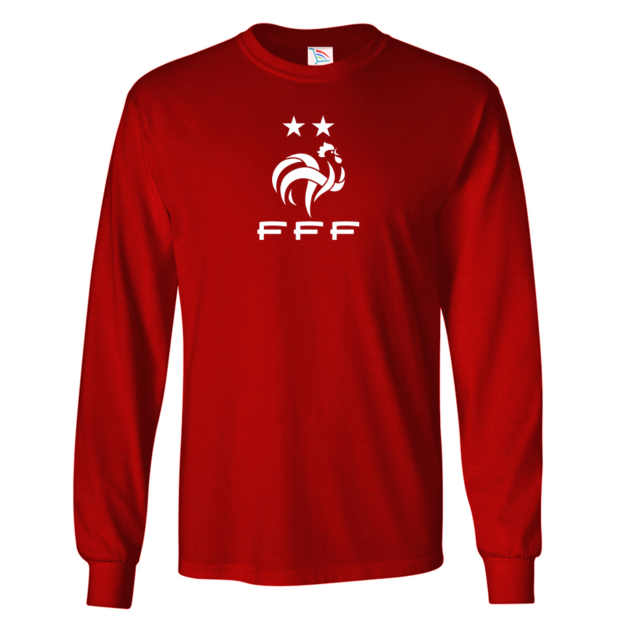 Men's France Soccer Long Sleeve T-Shirt