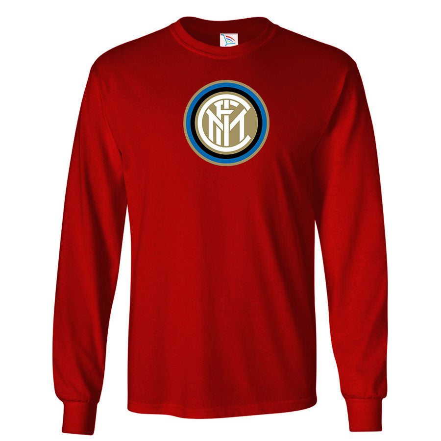 Youth Kids Inter Milan Soccer Long Sleeve T-Shirt