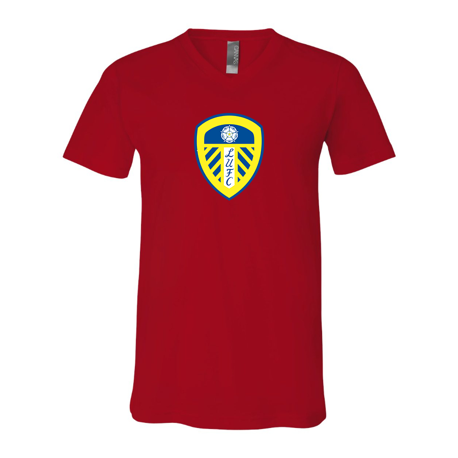 Men’s  Leeds United Football Club- BELLA + CANVAS - Jersey V-Neck Tee - 3005