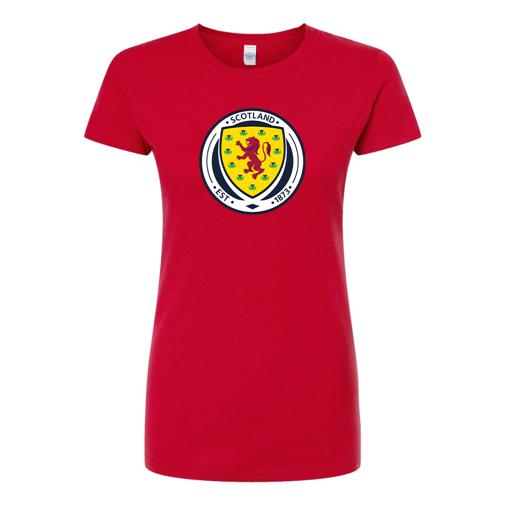 Women's Scotland National Soccer Team Round Neck T-Shirt