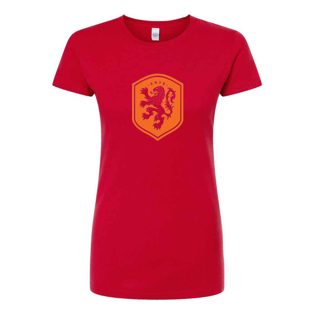 Women's Netherlands National Soccer Team Round Neck T-Shirt