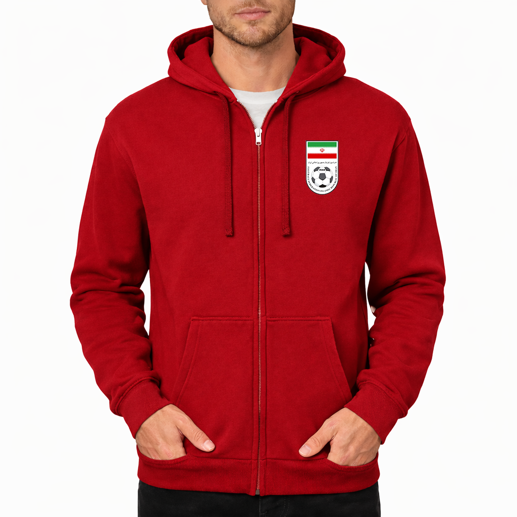 Men's Iran National Soccer Team Zipper Hoodie