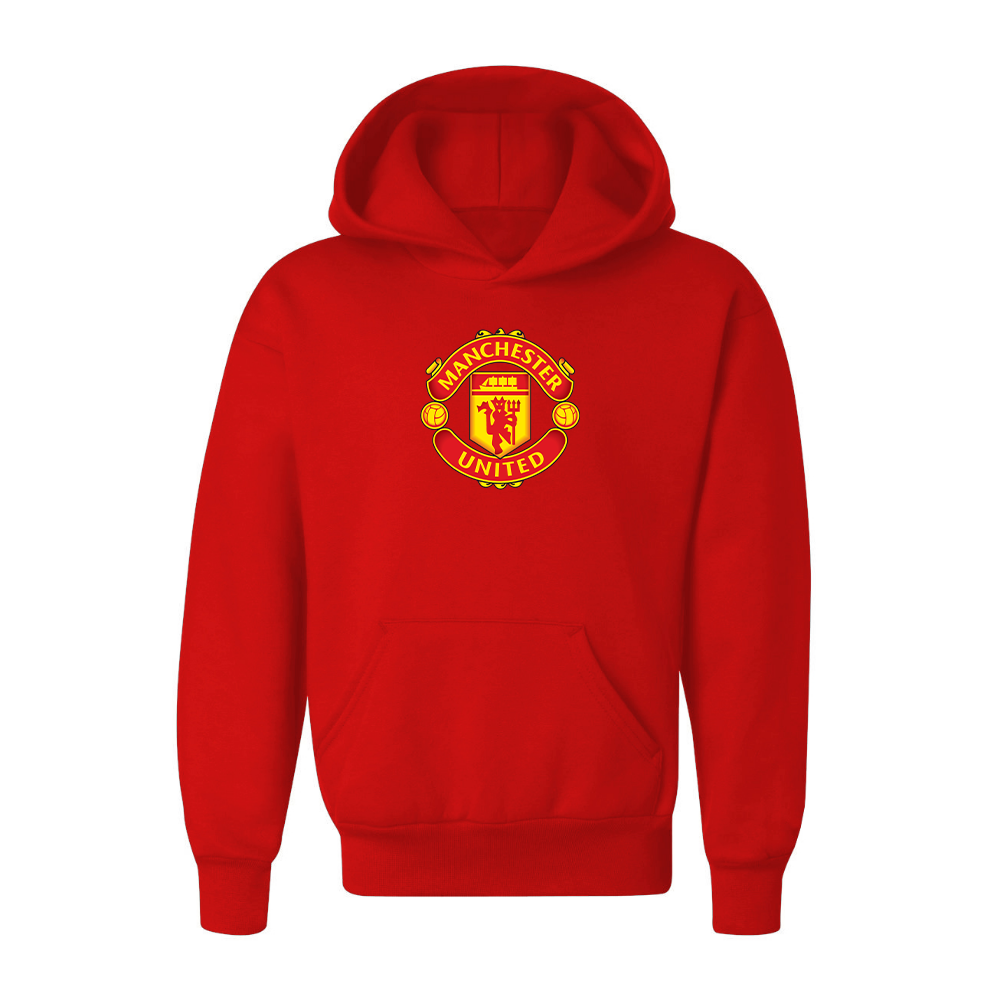 Youth Kids Manchester United Soccer Pullover Hoodie