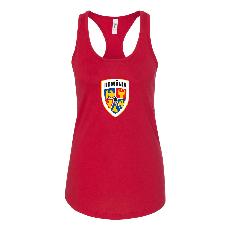 Women's Romania National Soccer Team Racerback Tank Top