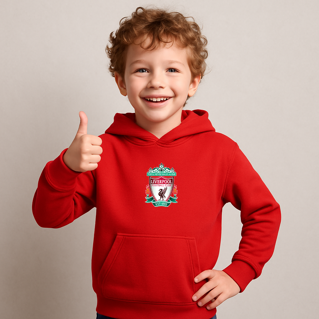 Youth Kids Liverpool Football Club Est.1892 Pullover Hoodie