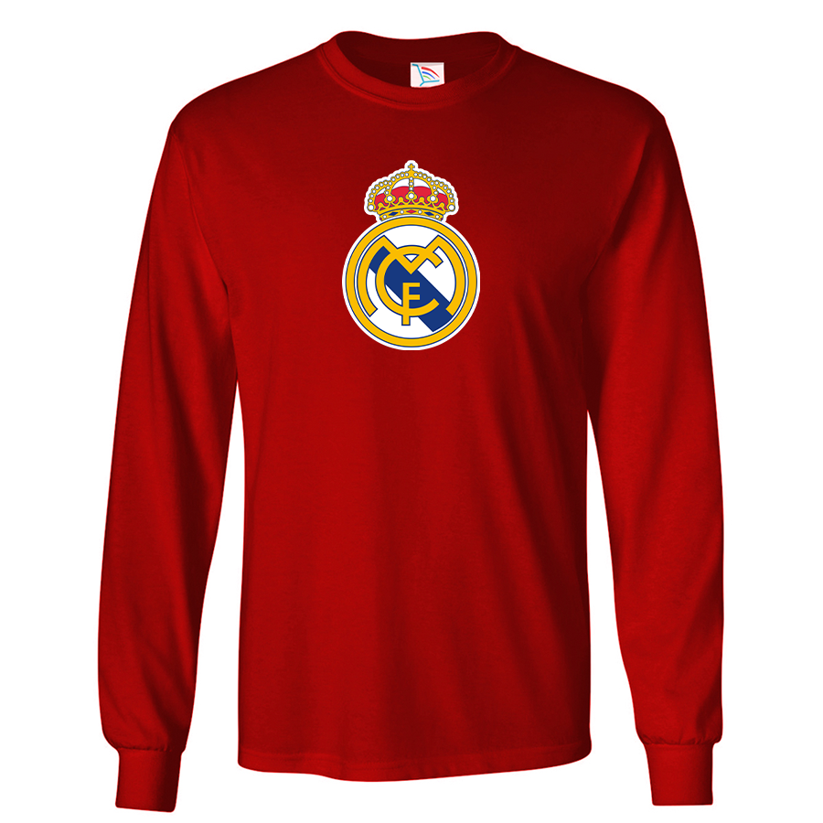 Youth Kids Real Madrid Soccer Long Sleeve T-Shirt