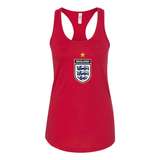 Women's England National Soccer Team  Racerback Tank Top