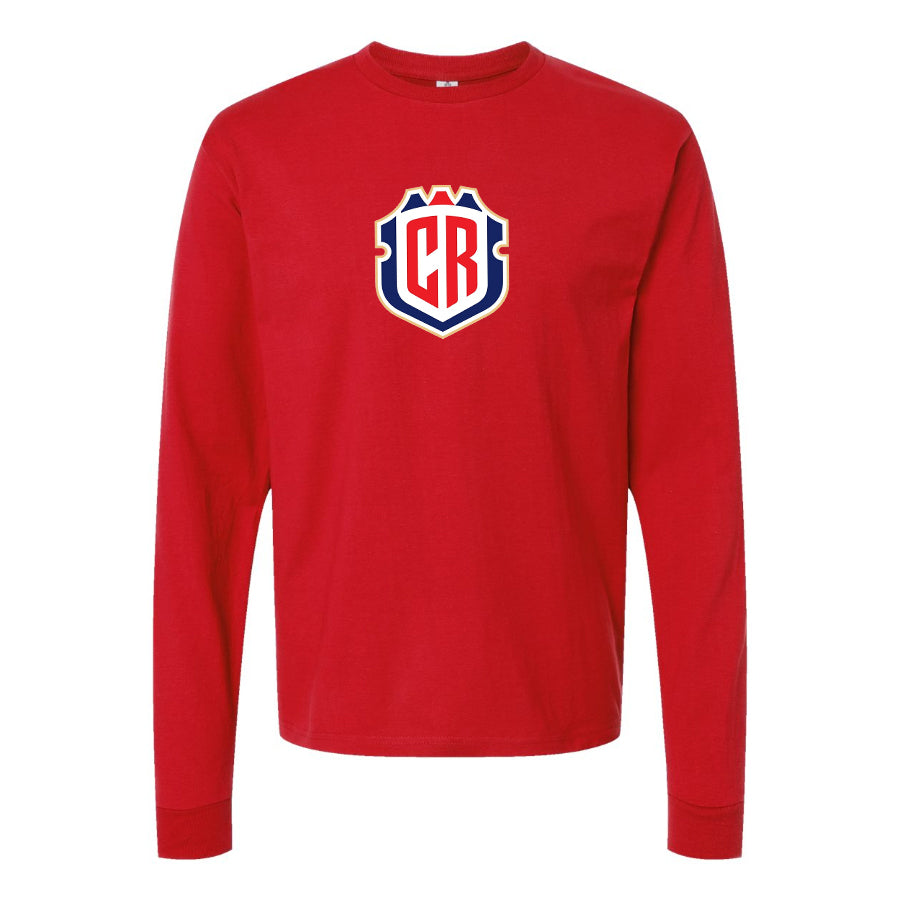 Men's Costa Rica National Soccer Team Long Sleeve T-Shirt