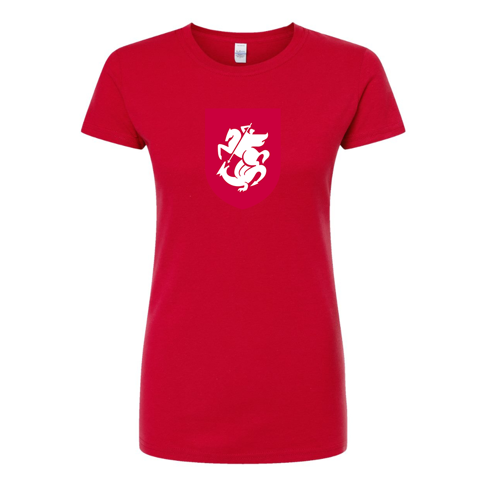 Women's Georgia National Soccer Team Round Neck T-Shirt