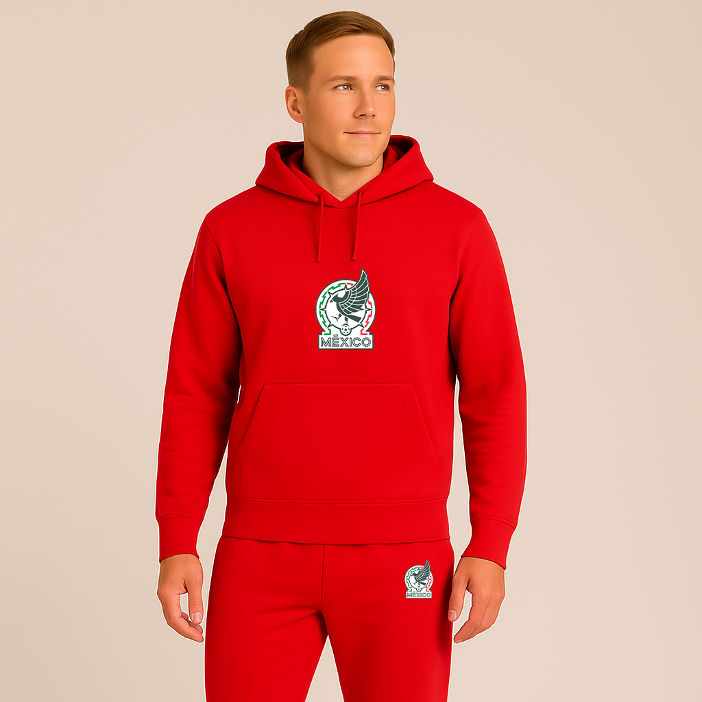 Men’s Mexico Soccer Soccer Logo Hoodie Joggers Set