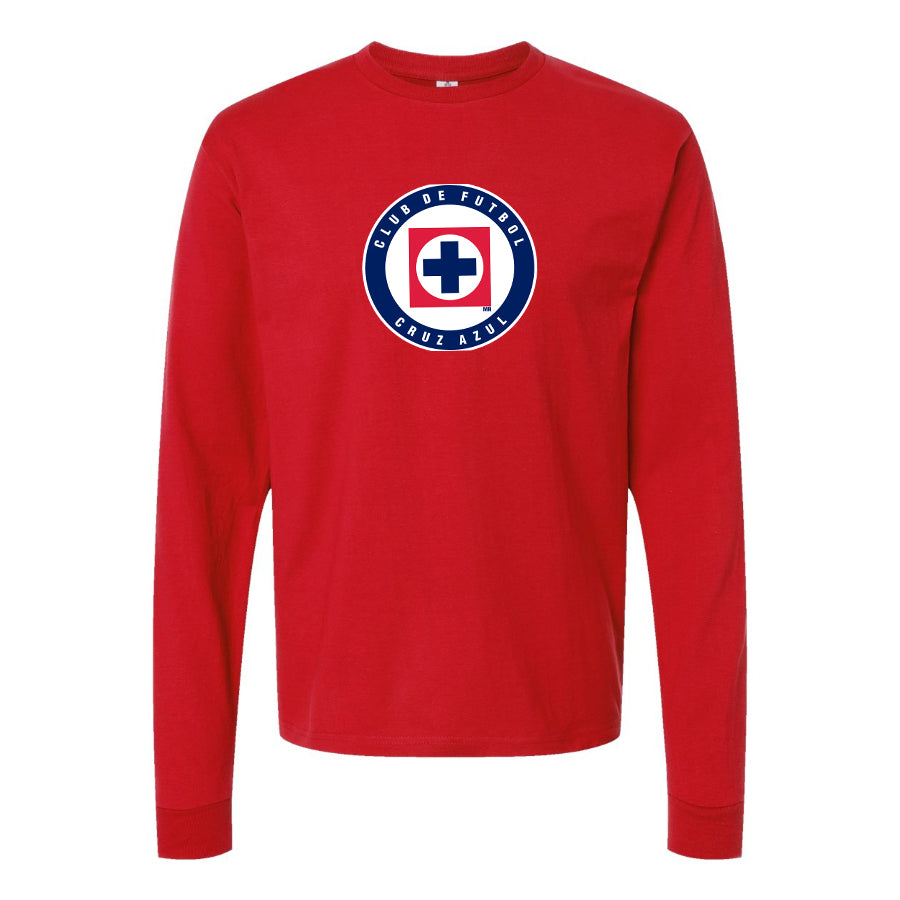 Youth Kids Cruz Azul Football Club Long Sleeve T-Shirt