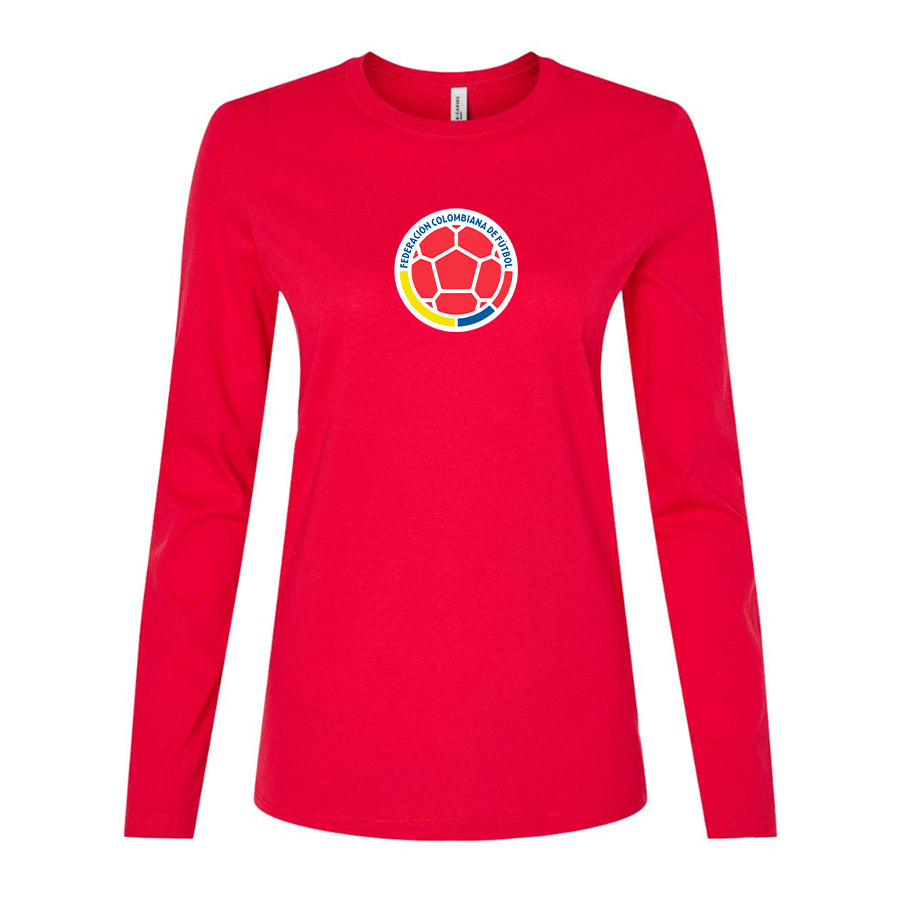 Women's Colombia National Soccer Team Long Sleeve T-Shirt