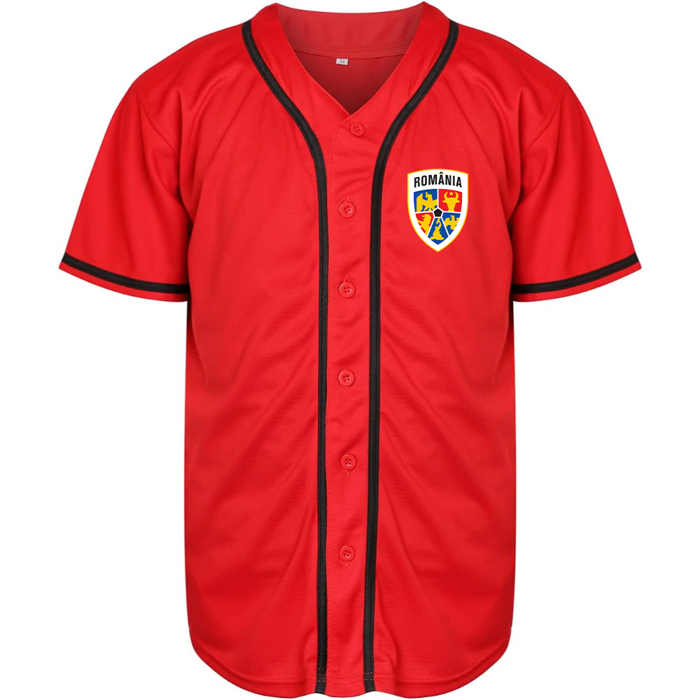 Men's Romania National Soccer Team Baseball Jersey