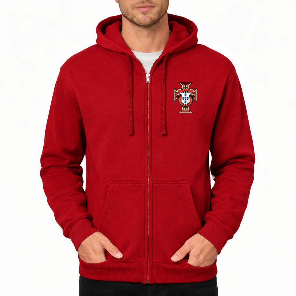 Men's Portugal National Soccer Team Zipper Hoodie