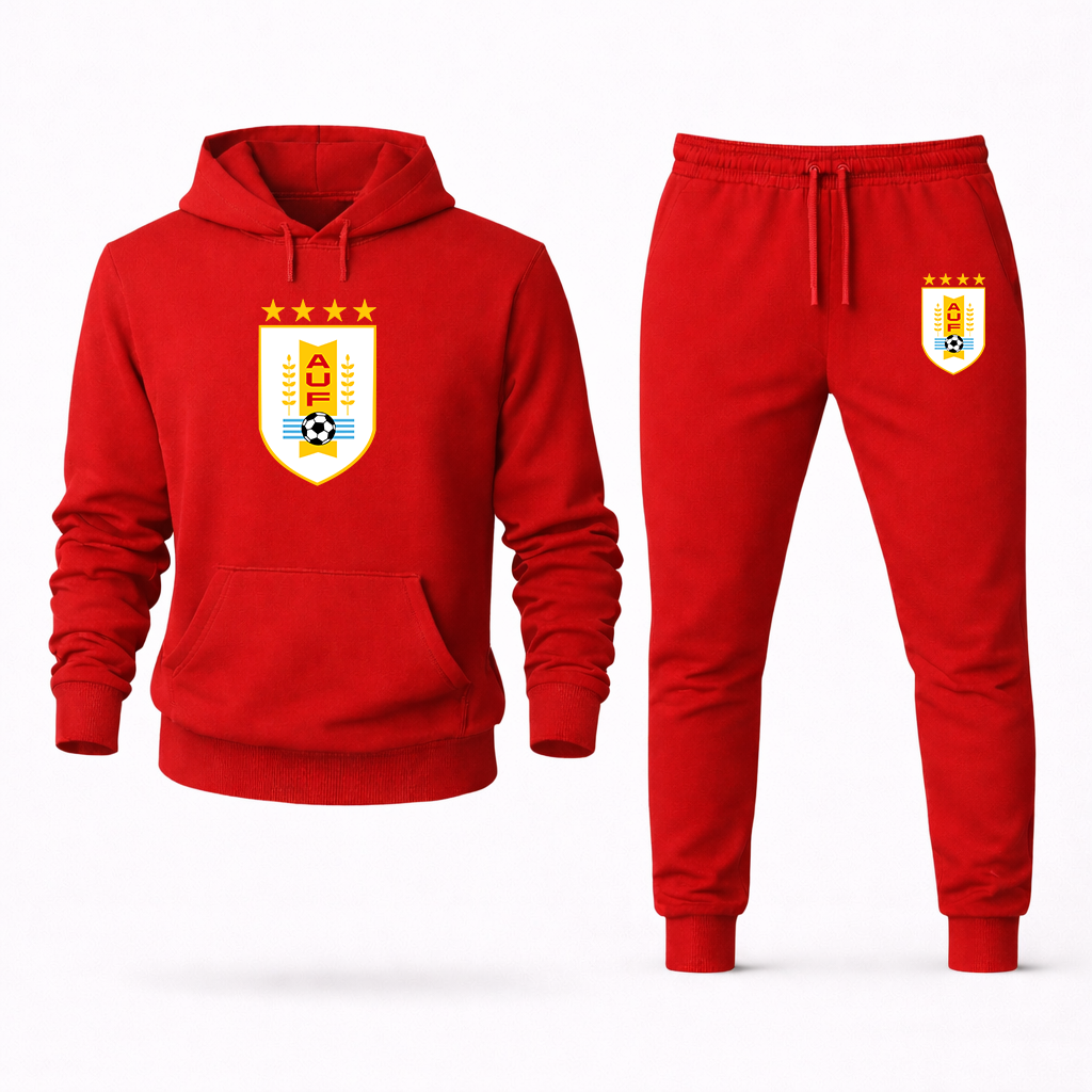 Men's Uruguay National Soccer Team Hoodie Joggers Set