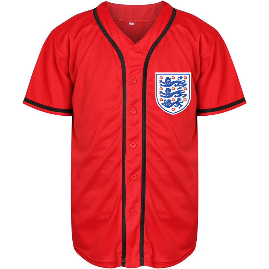 Men's England National Football Team Baseball Jersey