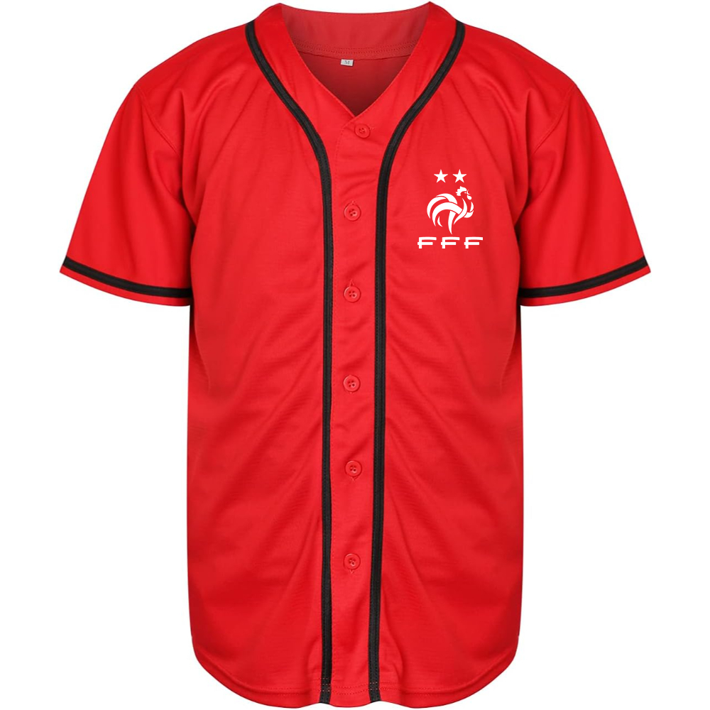 Men's France Soccer Baseball Jersey