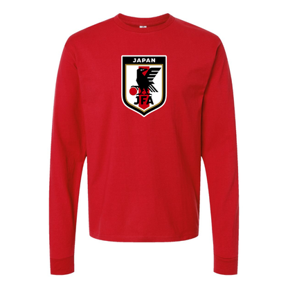 Men's Japan National Soccer Team Cotton Long Sleeve T-Shirt