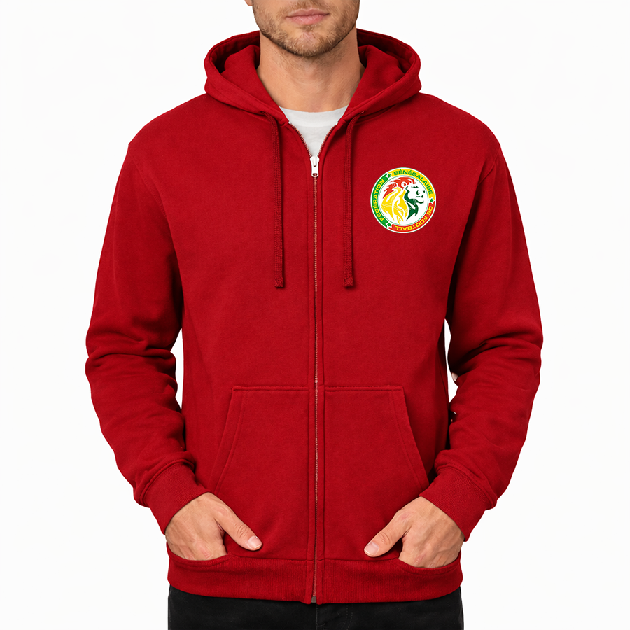 Men's Senegal National Soccer Team Zipper Hoodie