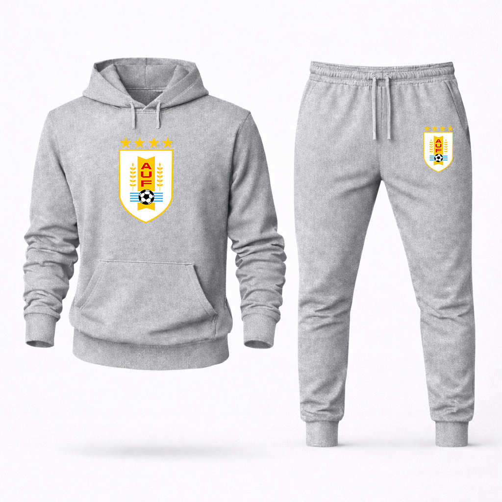 Men's Uruguay National Soccer Team Hoodie Joggers Set