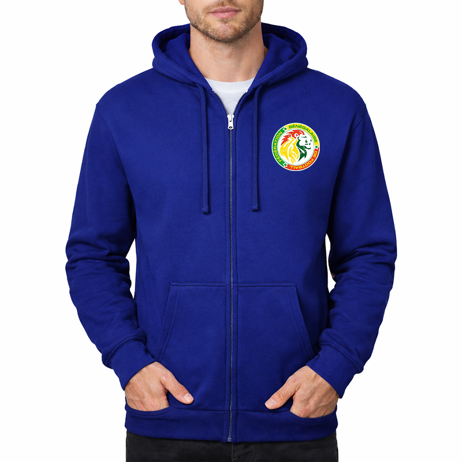 Men's Senegal National Soccer Team Zipper Hoodie
