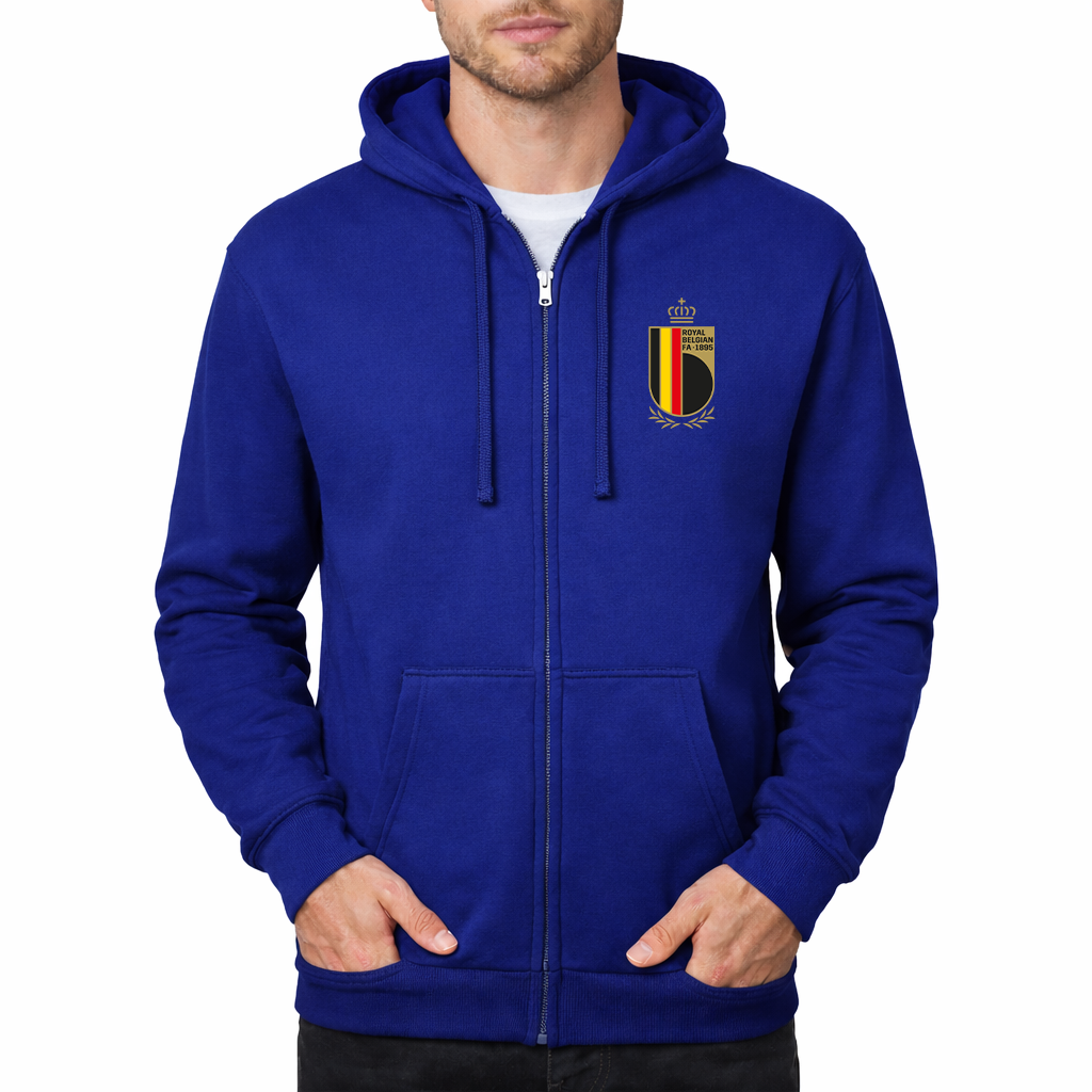 Men's Belgium National Soccer Team Zipper Hoodie
